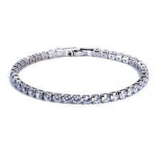 Load image into Gallery viewer, 4mm Iced Out Chain Cubic Zirconia Tennis Bracelet Bracelets For Women Men Gold Silver Color Bracelet CZ Chain Jewelry Great Gift