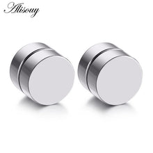 Load image into Gallery viewer, 2pcs Punk Mens Strong Magnet Magnetic Ear Stud Set Non Piercing Earrings Ear Plugs Jewelry Gift for Friends Lovers