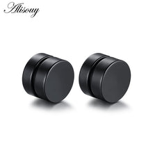Load image into Gallery viewer, 2pcs Punk Mens Strong Magnet Magnetic Ear Stud Set Non Piercing Earrings Ear Plugs Jewelry Gift for Friends Lovers