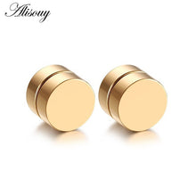 Load image into Gallery viewer, 2pcs Punk Mens Strong Magnet Magnetic Ear Stud Set Non Piercing Earrings Ear Plugs Jewelry Gift for Friends Lovers