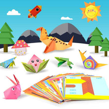 Load image into Gallery viewer, 54pcs/set Cartoon Pattern Home Origami Kingergarden Art Craft DIY Educational Toy Paper Double Sided Creativity Toys for Kids