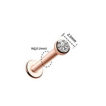 Load image into Gallery viewer, 1Pc 16G 1.5-3mm Labret Tragus Cartilage Earring 16g Punk Cz Gem Round Tragus Lip Ring Monroe Ear Women Earring Piercing