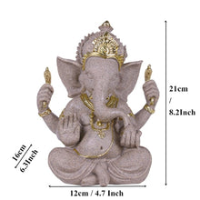 Load image into Gallery viewer, Sandstone Indian Ganesha Elephant God Statue Religious Hindu Elephant-Headed Fengshui Buddha Sculpture Home Decor Crafts