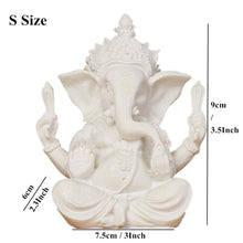 Load image into Gallery viewer, Sandstone Indian Ganesha Elephant God Statue Religious Hindu Elephant-Headed Fengshui Buddha Sculpture Home Decor Crafts
