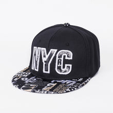 Load image into Gallery viewer, Embroidered Hip Hop Cap Indoor Outdoor Casual Headwear Baseball Caps for Sun Stylish Unisex Flat Brim Snapback Caps