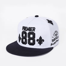 Load image into Gallery viewer, Embroidered Hip Hop Cap Indoor Outdoor Casual Headwear Baseball Caps for Sun Stylish Unisex Flat Brim Snapback Caps