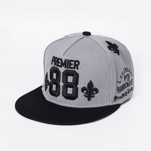 Load image into Gallery viewer, Embroidered Hip Hop Cap Indoor Outdoor Casual Headwear Baseball Caps for Sun Stylish Unisex Flat Brim Snapback Caps