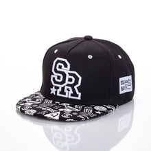 Load image into Gallery viewer, Embroidered Hip Hop Cap Indoor Outdoor Casual Headwear Baseball Caps for Sun Stylish Unisex Flat Brim Snapback Caps
