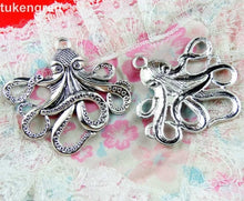 Load image into Gallery viewer, 10pcs Octopus Charms DIY Jewelry Making Pendant Fit Bracelets Necklaces Handmade Crafts Antique Silver Plated Bronze Charm