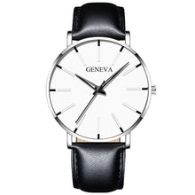 Load image into Gallery viewer, Minimalist menswear ultra thin watches simple business stainless steel mesh belt quartz watch