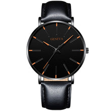 Load image into Gallery viewer, Minimalist menswear ultra thin watches simple business stainless steel mesh belt quartz watch