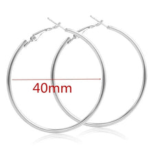 Load image into Gallery viewer, 40mm 60mm 70mm 80mm Exaggerate Big Smooth Circle Hoop Earrings Simple Party Round Loop Earrings for Women Jewelry Choose Style Gold Silver