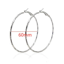Load image into Gallery viewer, 40mm 60mm 70mm 80mm Exaggerate Big Smooth Circle Hoop Earrings Simple Party Round Loop Earrings for Women Jewelry Choose Style Gold Silver