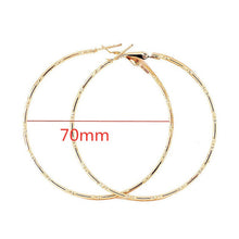 Load image into Gallery viewer, 40mm 60mm 70mm 80mm Exaggerate Big Smooth Circle Hoop Earrings Simple Party Round Loop Earrings for Women Jewelry Choose Style Gold Silver