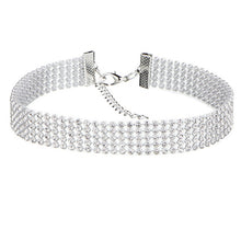 Load image into Gallery viewer, Crystal Choker Rhinestone Necklace Women Jewelry Accessories Silver Color Chain Punk Gothic Chokers Collier