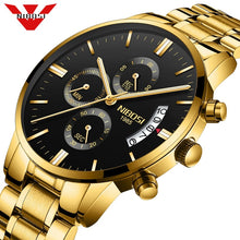 Load image into Gallery viewer, 43mm Mens Gold Luxury Watches Famous Top Brand Men's Fashion Casual Dress Watch Quartz Movement Wristwatches