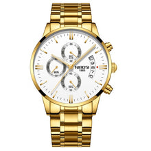 Load image into Gallery viewer, 43mm Mens Gold Luxury Watches Famous Top Brand Men's Fashion Casual Dress Watch Quartz Movement Wristwatches