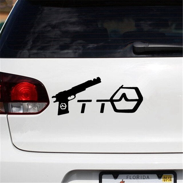 15*35cm Car Truck Waterproof Decal funny car sticker vinyl decal silver/black for auto car stickers styling