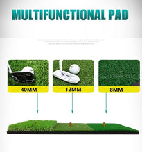 Load image into Gallery viewer, Golf Hitting Mat 3 Practice Grasses with Rubber Tee Hole Golf Training Aids Indoor Outdoor Tri-Turf Golf Hitting Grass Golf Mats