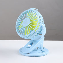 Load image into Gallery viewer, 3-Speed Portable Table Fan Clip-on USB Type Rechargeable Cooling Mini Desk Fan Adjustable 360 Degree Rotation