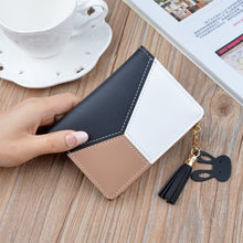 Load image into Gallery viewer, Womens Patchwork Cute Card Wallets Pocket Purse Wallet Lady Card Holder Coin Burse Female Fashion Short Money Bag