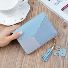 Load image into Gallery viewer, Womens Patchwork Cute Card Wallets Pocket Purse Wallet Lady Card Holder Coin Burse Female Fashion Short Money Bag