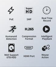 Load image into Gallery viewer, Hiseeu H.265 4/8CH POE NVR Security IP Camera Video Surveillance CCTV System P2P 5MP2MP Network Video Recorder Face Detect