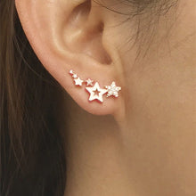 Load image into Gallery viewer, Stylish Star Womens Earrings Shiny White Zircon Exquisite Versatile Female Earring Star Ear Cuff Fashion Jewelry Choose Color