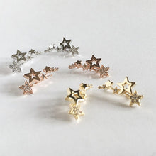 Load image into Gallery viewer, Stylish Star Womens Earrings Shiny White Zircon Exquisite Versatile Female Earring Star Ear Cuff Fashion Jewelry Choose Color