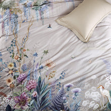Load image into Gallery viewer, 100% Egyptian Cotton US size Bedding Queen King size 4Pcs Birds and Flowers Leaf Gray Shabby Duvet Cover Bed Sheet Pillow Shams 5-Styles