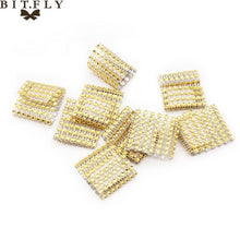 Load image into Gallery viewer, 50Pcs 30cm Table Napkins Cloth Square Satin Fabric Napkin Pocket Handkerchief for Wedding Birthday Home Party Hotel Gold White