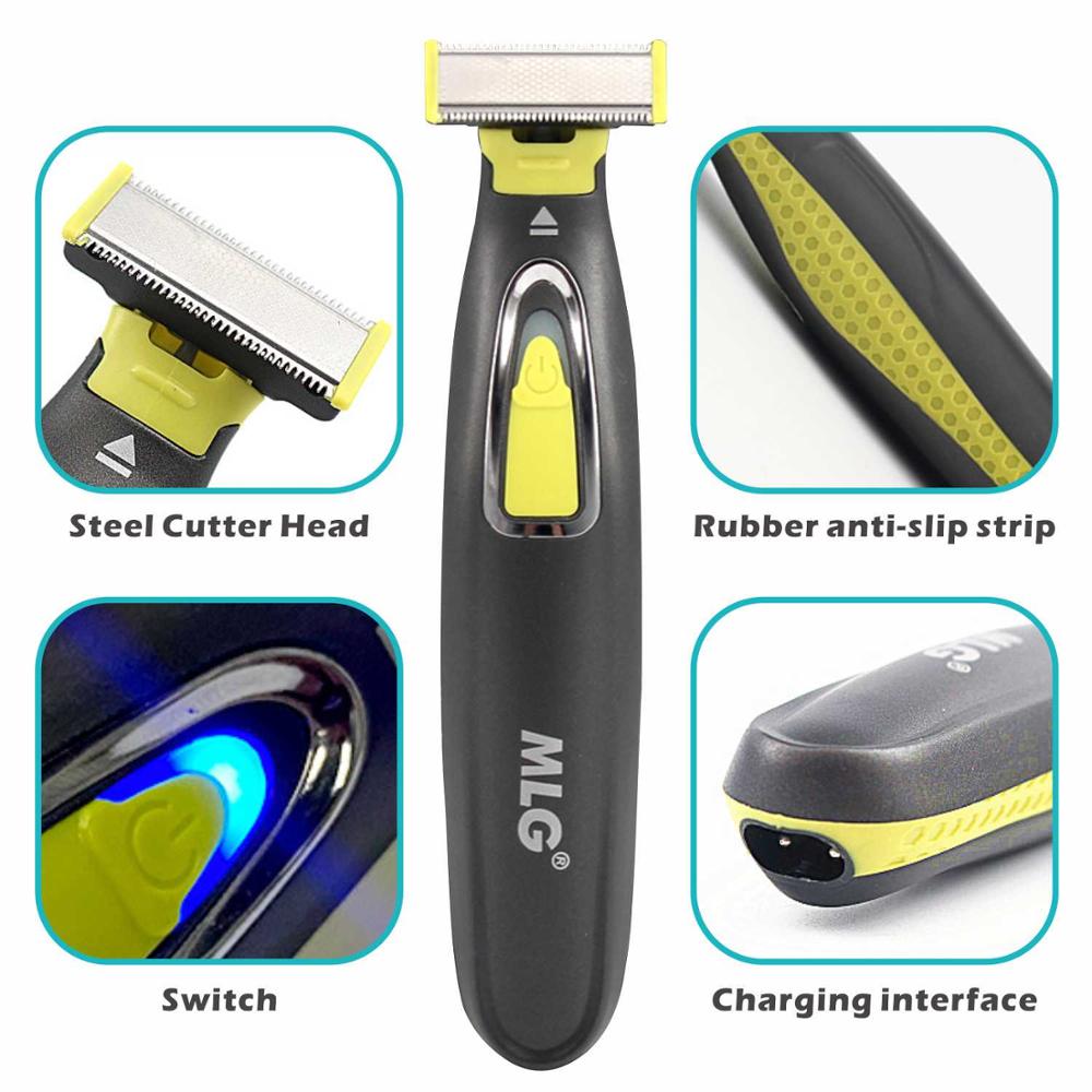 Washable Rechargeable Electric Shaver Beard Razor Body Trimmer Men Shaving Machine Hair Face Care Cleaning
