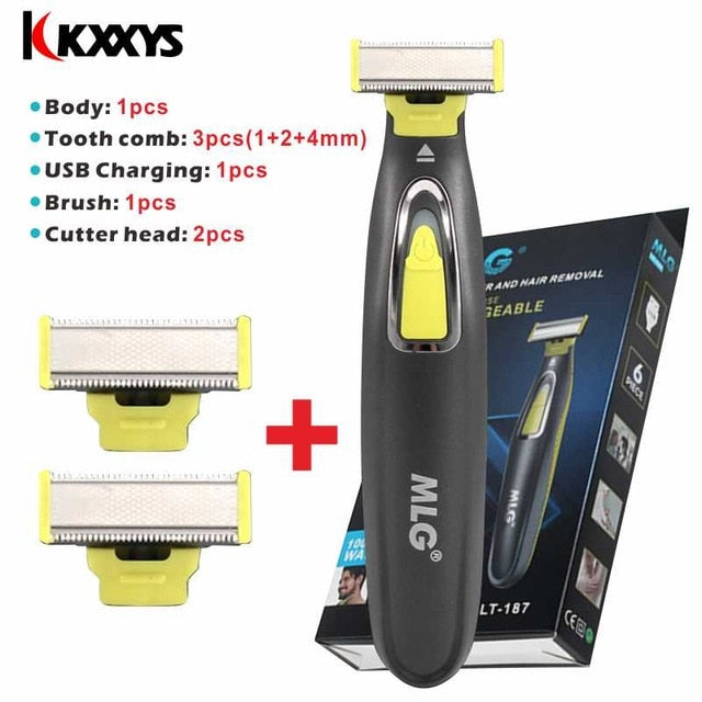 Washable Rechargeable Electric Shaver Beard Razor Body Trimmer Men Shaving Machine Hair Face Care Cleaning