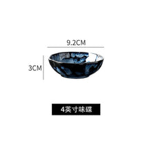 Load image into Gallery viewer, Creative Japanese Retro Blue Dishes Ceramic Dinner Plates And Bowls Kiln Changed Tableware Dinnerware Pick and Choose Set