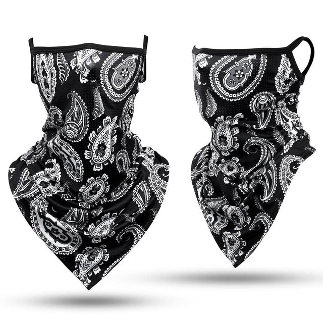 3D Headband Paisley Neck Gaiter Tube Scarves Hanging Ear Cover Scarf Breathable Windproof Face Mask Guard Bandana Men Women