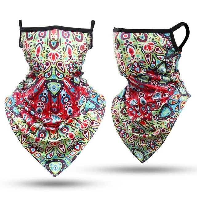 3D Headband Paisley Neck Gaiter Tube Scarves Hanging Ear Cover Scarf Breathable Windproof Face Mask Guard Bandana Men Women