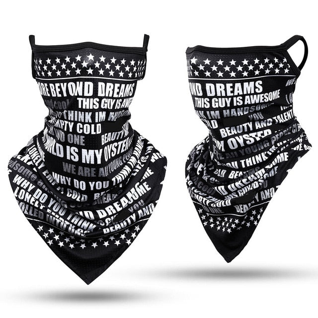 3D Headband Paisley Neck Gaiter Tube Scarves Hanging Ear Cover Scarf Breathable Windproof Face Mask Guard Bandana Men Women