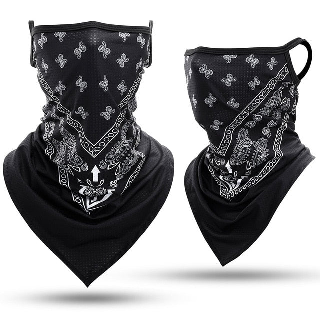 3D Headband Paisley Neck Gaiter Tube Scarves Hanging Ear Cover Scarf Breathable Windproof Face Mask Guard Bandana Men Women