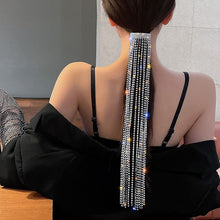 Load image into Gallery viewer, Full Size Rhinestone Hairpins for Women Bijoux Long Tassel Crystal Hair Accessories Wedding Banquet Date Jewelry