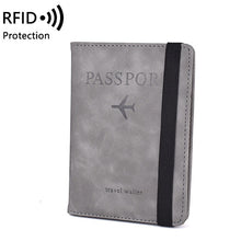 Load image into Gallery viewer, Elastic Band Leather Travel Passport Cover RFID Blocking For Cards Wallet Passport Holder Document Organizer Case Men Women