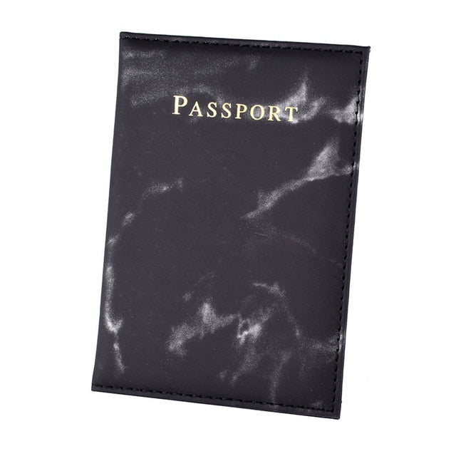 Elastic Band Leather Travel Passport Cover RFID Blocking For Cards Wallet Passport Holder Document Organizer Case Men Women