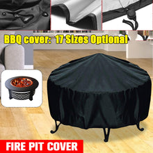 Load image into Gallery viewer, Choose Style & Size Waterproof Grill or Fire Pit Cover Patio Black UV Protection Outdoor BBQ Protector Round BBQ Cover Canopy Furniture Covers