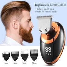Load image into Gallery viewer, Waterproof Electric Shaver Razor for Men Beard Hair Trimmer Rechargeable Bald Head Shaving Machine LCD Display Grooming Kit