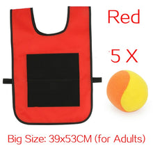 Load image into Gallery viewer, Outdoor Sport Game Props Vest Sticky Jersey Vest Game Vest Waistcoat With Sticky Ball Throwing Toys For Children Kids Sports Toy