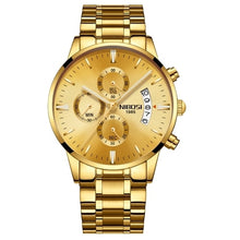 Load image into Gallery viewer, 43mm Mens Gold Luxury Watches Famous Top Brand Men's Fashion Casual Dress Watch Quartz Movement Wristwatches