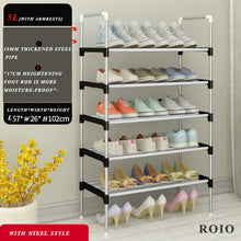 Load image into Gallery viewer, Multi-Level Shoe Cabinet Easy to Install Shoes Shelf Organizer Space-saving Stand Holder Entryway Home Dorm Tall Narrow Shoe Rack
