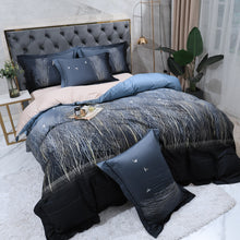 Load image into Gallery viewer, 100% Egyptian Cotton US size Bedding Queen King size 4Pcs Birds and Flowers Leaf Gray Shabby Duvet Cover Bed Sheet Pillow Shams 5-Styles