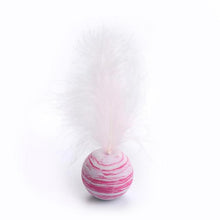 Load image into Gallery viewer, 1pc Super Funny Cat Toy Star Ball Plus Feather Light Material Foam Ball Throwing Toy Star Texture Ball Feather Toy For Dog Cat New
