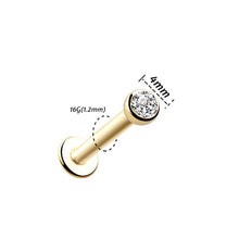 Load image into Gallery viewer, 1Pc 16G 1.5-3mm Labret Tragus Cartilage Earring 16g Punk Cz Gem Round Tragus Lip Ring Monroe Ear Women Earring Piercing