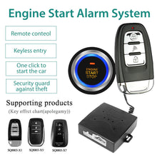 Load image into Gallery viewer, 12V Car SUV Keyless Entry System Engine Start Alarm System One-button Push Start System Remote Starter Stop Car Accessories